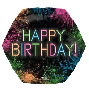 SuperShape™ 23" Let's Glow Crazy Birthday Foil Balloon